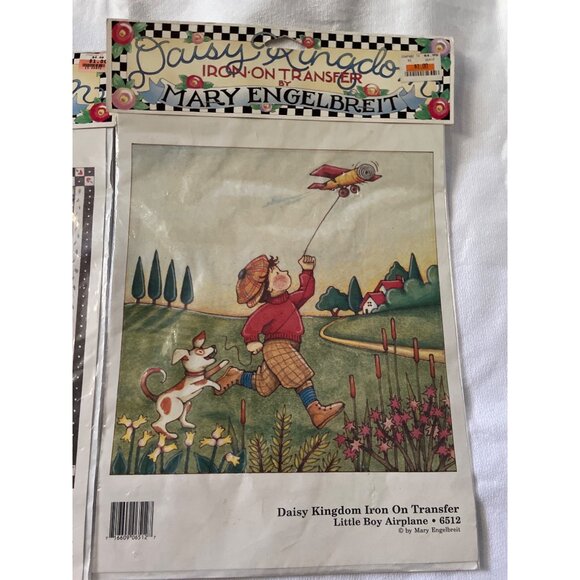 Mary Engelbreit Daisy Kingdom Iron-On Transfers Set Of 3: Little Boy Airplane Th - Picture 3 of 6